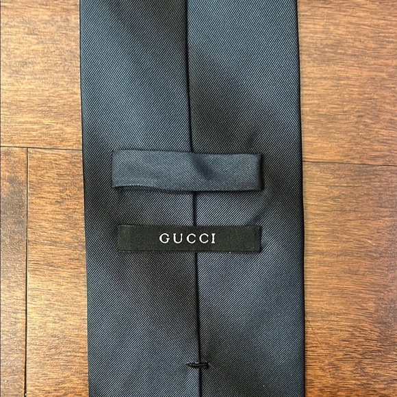 Gucci Ombré Blue Silk Tie Striped on the Diagonal, Made in Italy - Picture 8 of 10